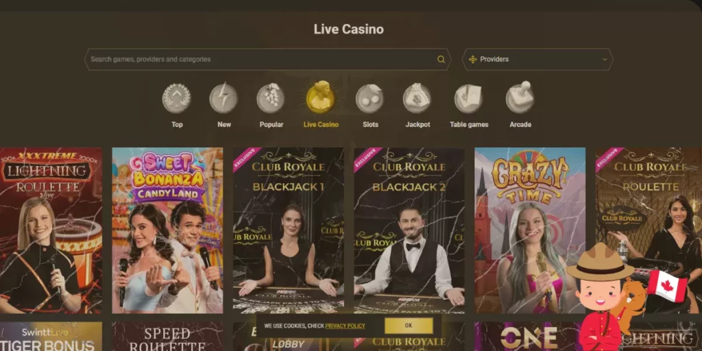 Casinoly live casino games