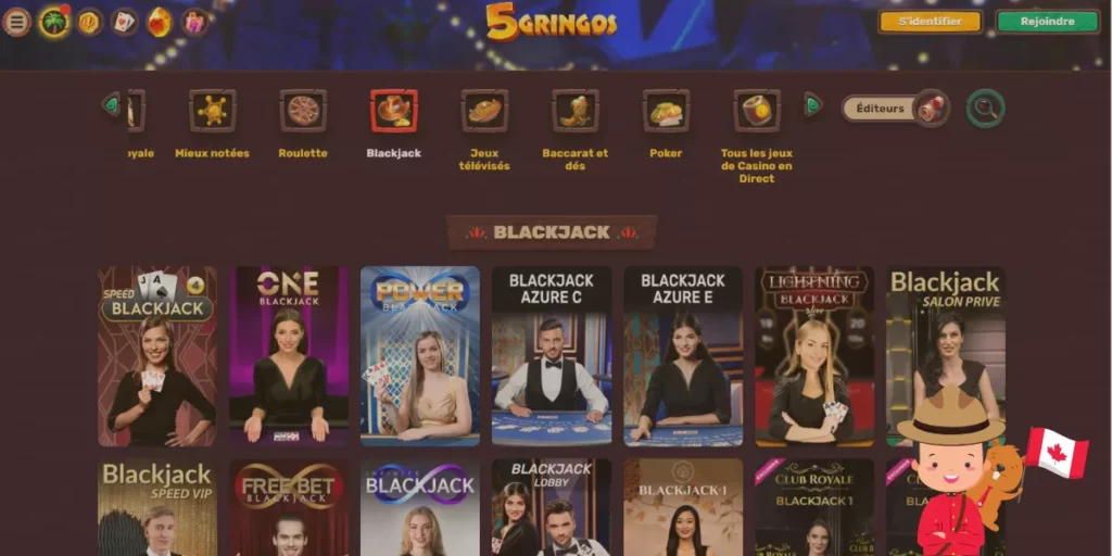 5Gringos Casino live casino games